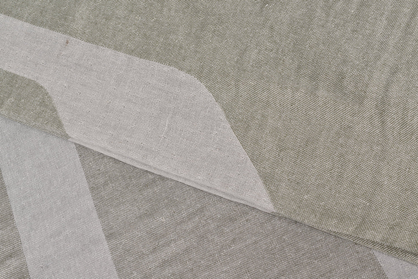 Organic Turkish Cotton Blanket: Khaki Green-Gray Honeycomb Bedspread