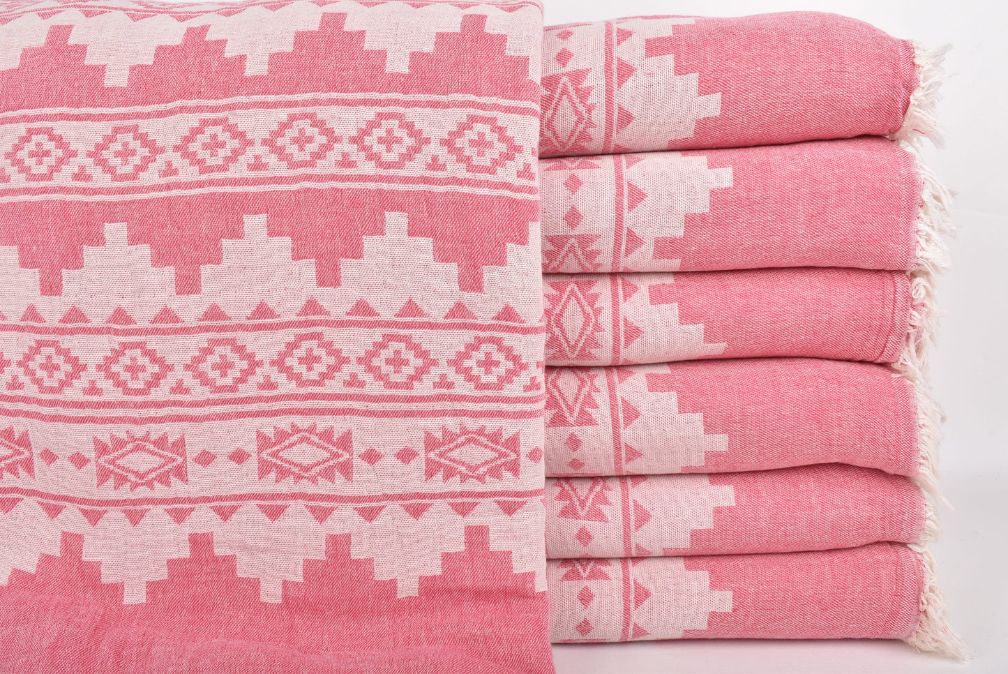 Personalized Throw, Wholesale Blankets, Pink Bedcover, Kilim Blanket, 79x91 Inches Table Cover, Couch Bedcover, Yoga Throw