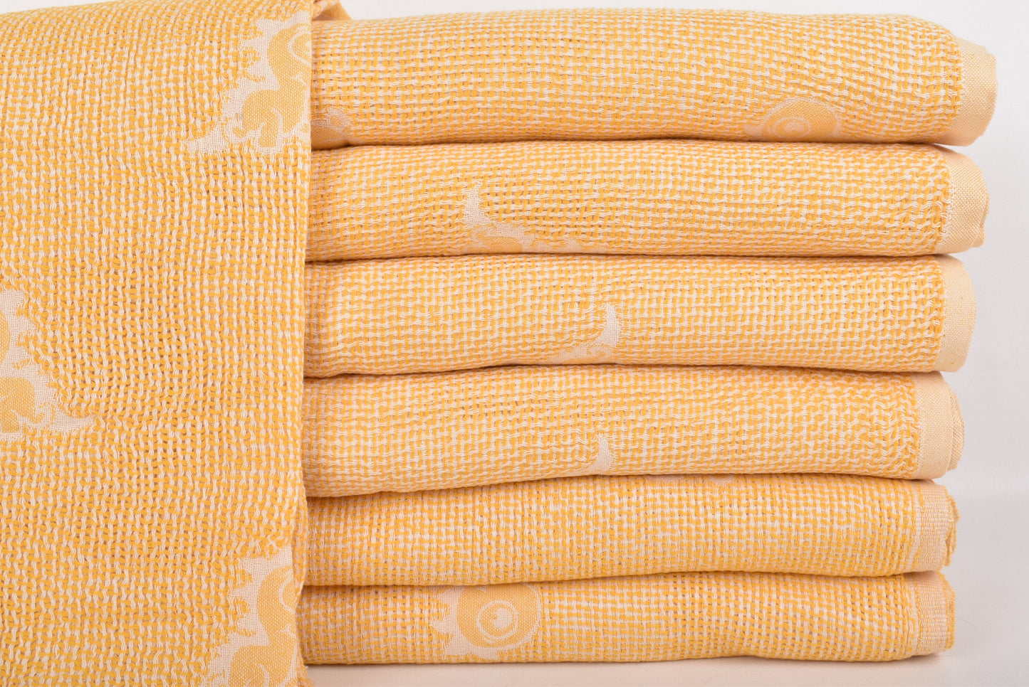 Large Towel, Mustard Baby Blanket, Organic Cotton Baby Blanket, Dinosaur Blanket, 48x50 Inches Woven Blanket, Couch Blanket, Turkey Throw