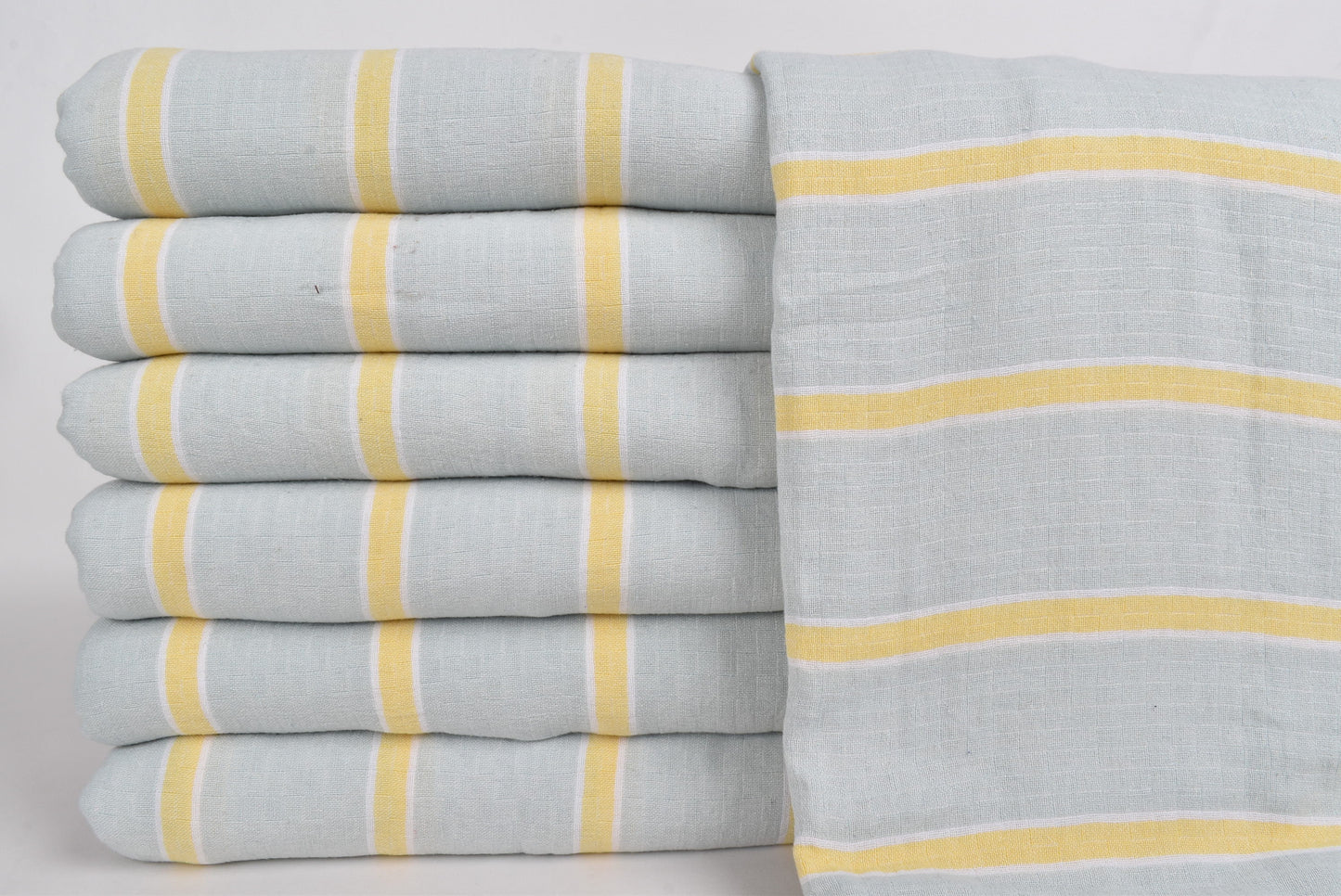 Custom Blanket, Large Organic Turkish Towel, Mint-Yellow Blanket, Striped Blanket, 83x95 Inches Blanket, Camping Blanket, Decorative Blanket