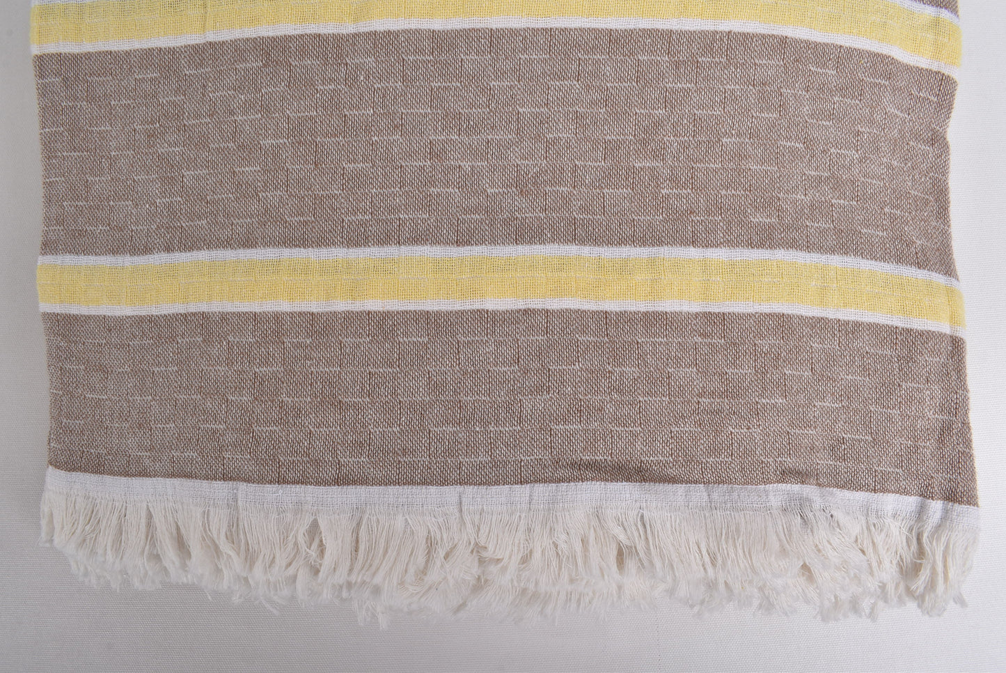 Turkish Throw Blanket, Custom Blanket, Brown-Yellow Blanket, Striped Blanket, 83x95 Inches Woven Blanket, Yoga Throw, Designer Throw