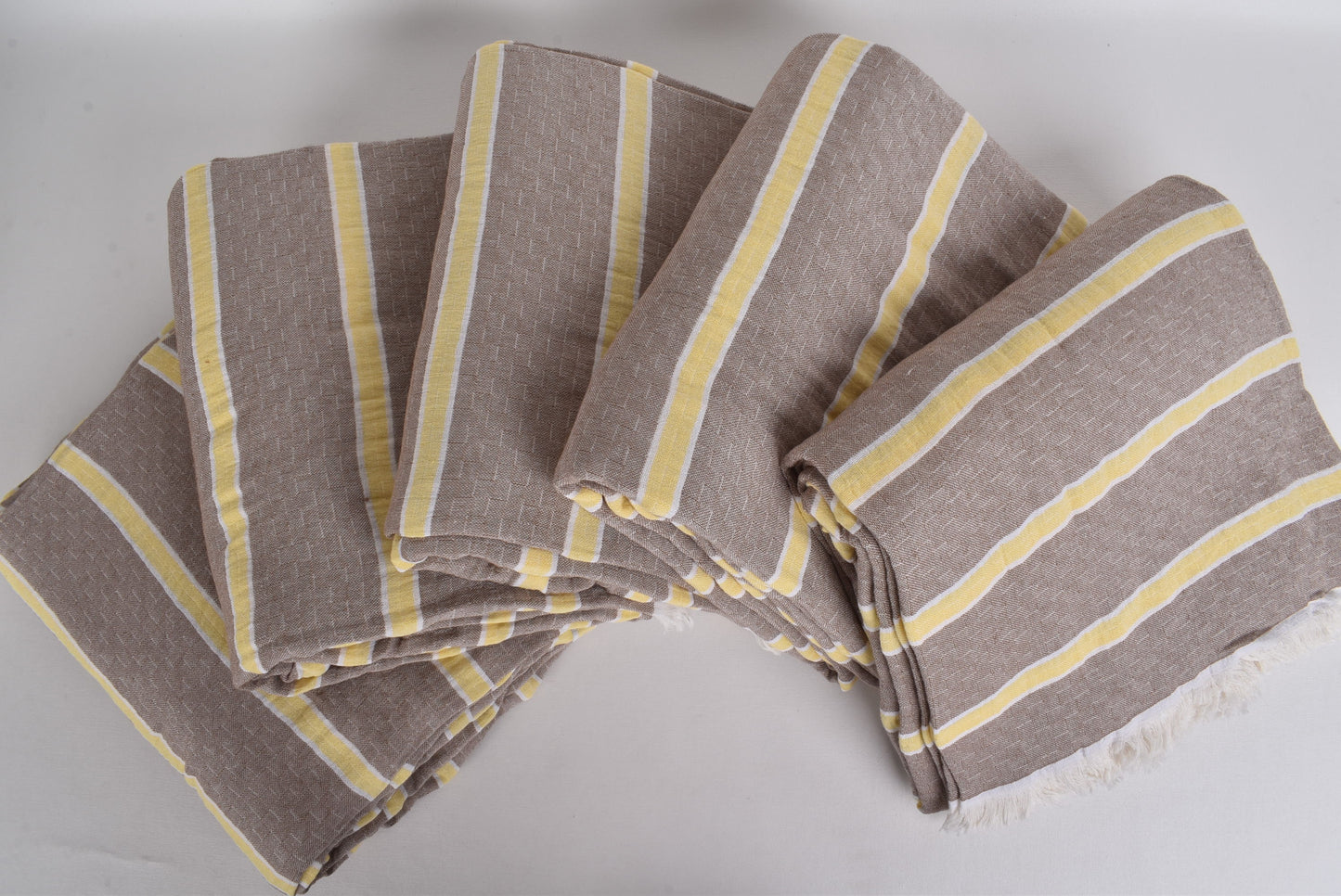 Turkish Throw Blanket, Custom Blanket, Brown-Yellow Blanket, Striped Blanket, 83x95 Inches Woven Blanket, Yoga Throw, Designer Throw