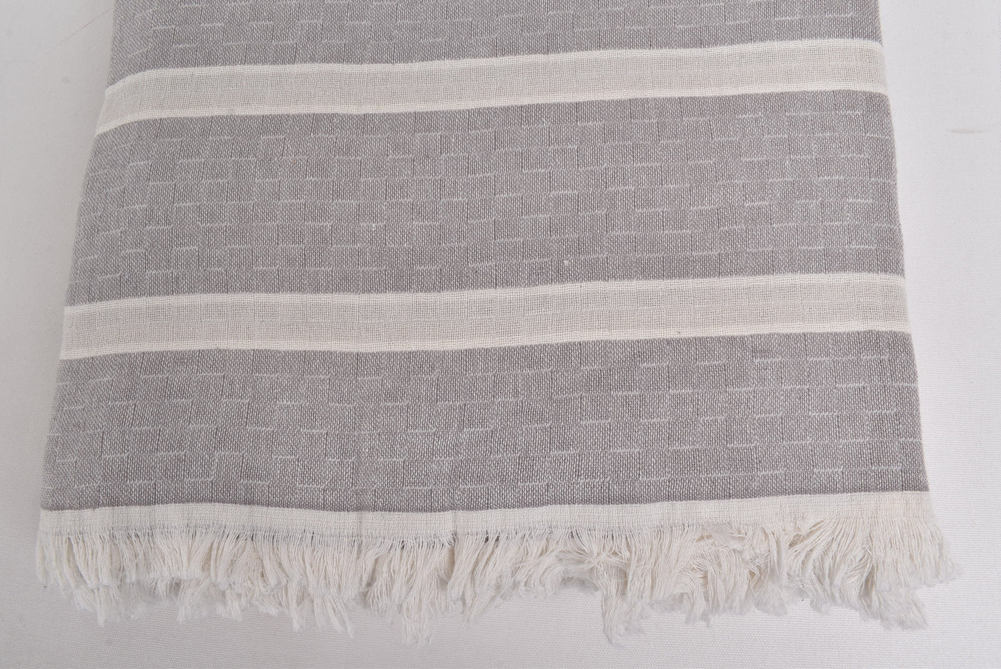 Turkish Blanket, Custom Blanket, Dark Gray-Light Gray Blanket, Organic Striped Throw, 83x95 Inches Couch Cover, Oversize Throw, Turkey Throw