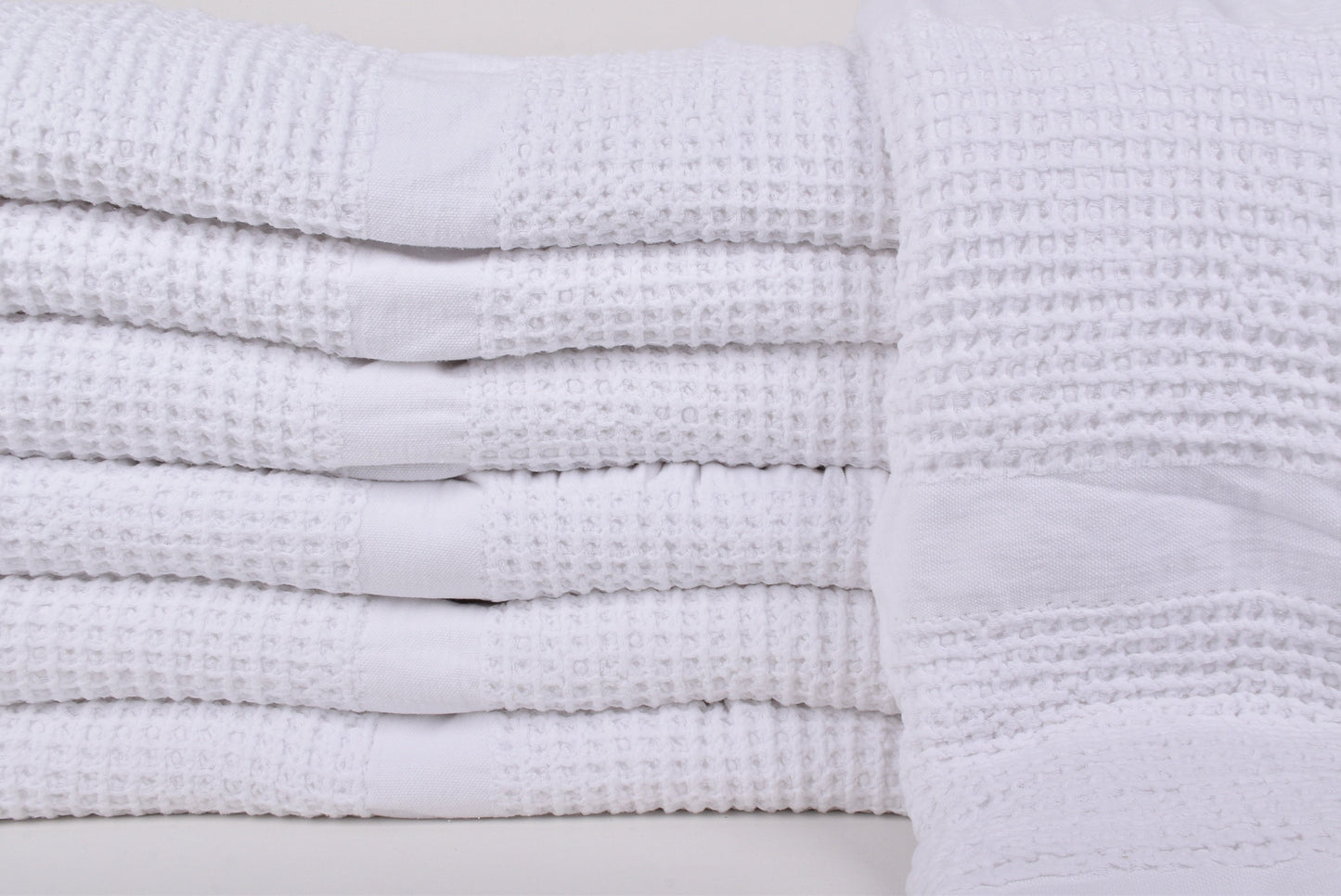 Wedding Gift Blankets, Large Towel, White Throw, Quenn Size Waffle Throw, 87x95 Inches Bohemian Bed Cover, Picnic Blanket, Oversize Throw