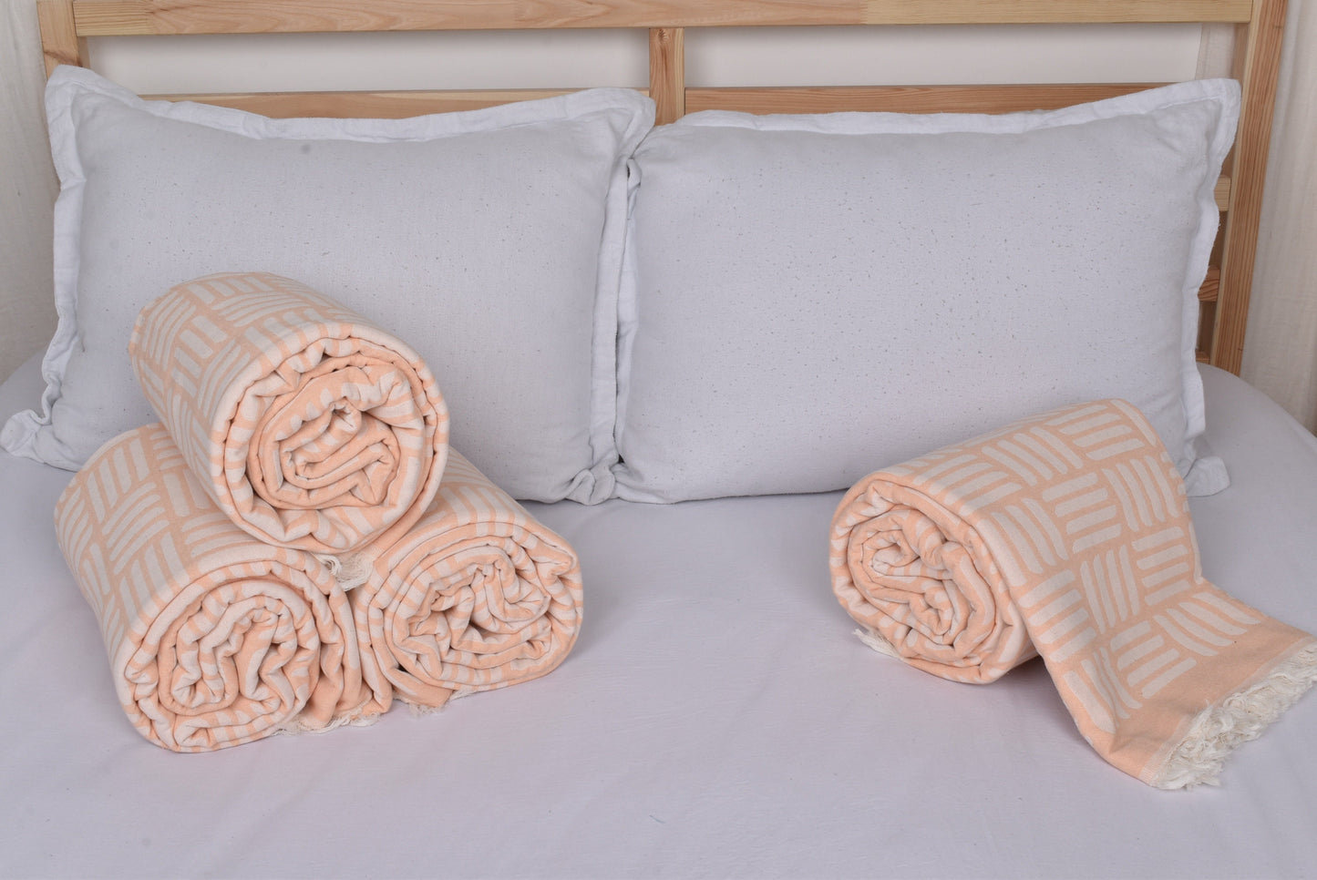 Couch Throw, Handwoven Coral Throw, Double Sided Geometric Throw, 87x95 Inches Cotton Bedspread, Oversize Blanket, Sofa Throw, Yoga Blanket