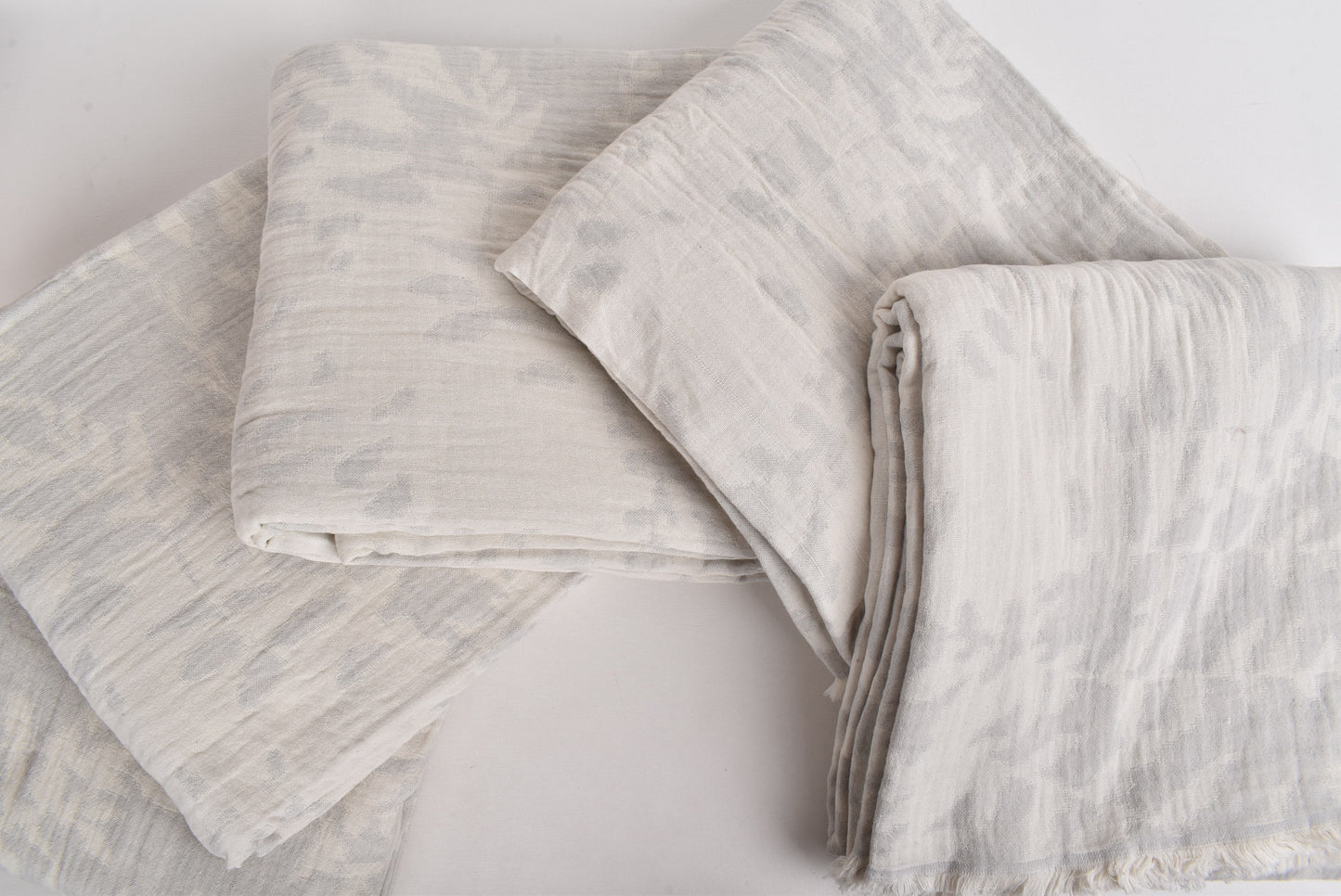 Turkish Throw Blanket, Sofa Blanket, Gray Patterned Gift Throw, Floral Throw, 85x93 Inches Cotton Blanket, Decor Throw, Picnic Blanket