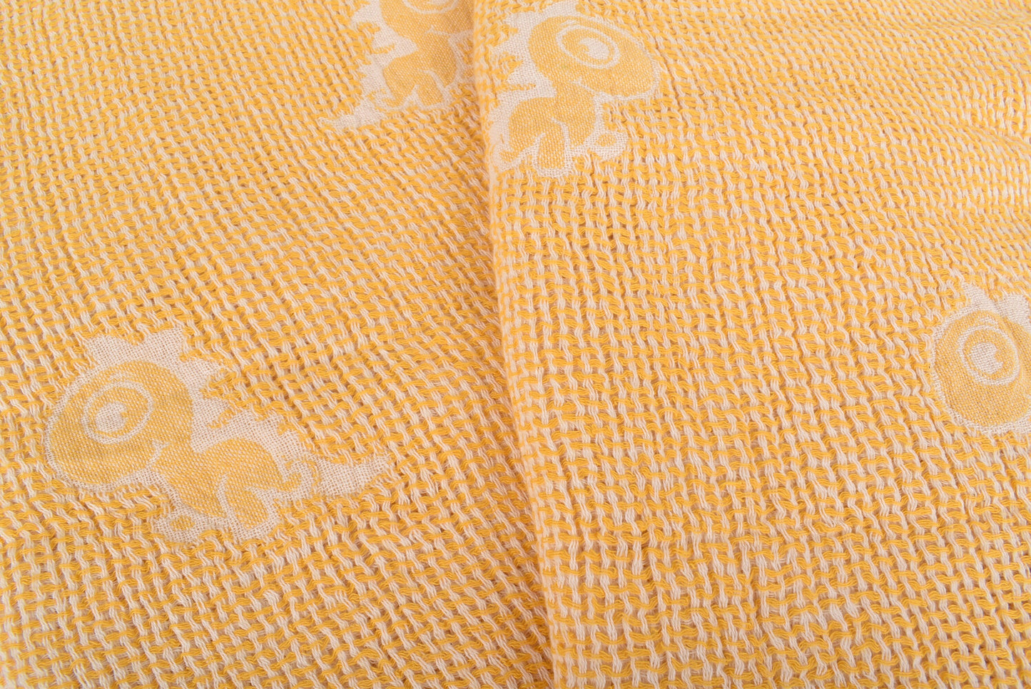 Large Towel, Mustard Baby Blanket, Organic Cotton Baby Blanket, Dinosaur Blanket, 48x50 Inches Woven Blanket, Couch Blanket, Turkey Throw