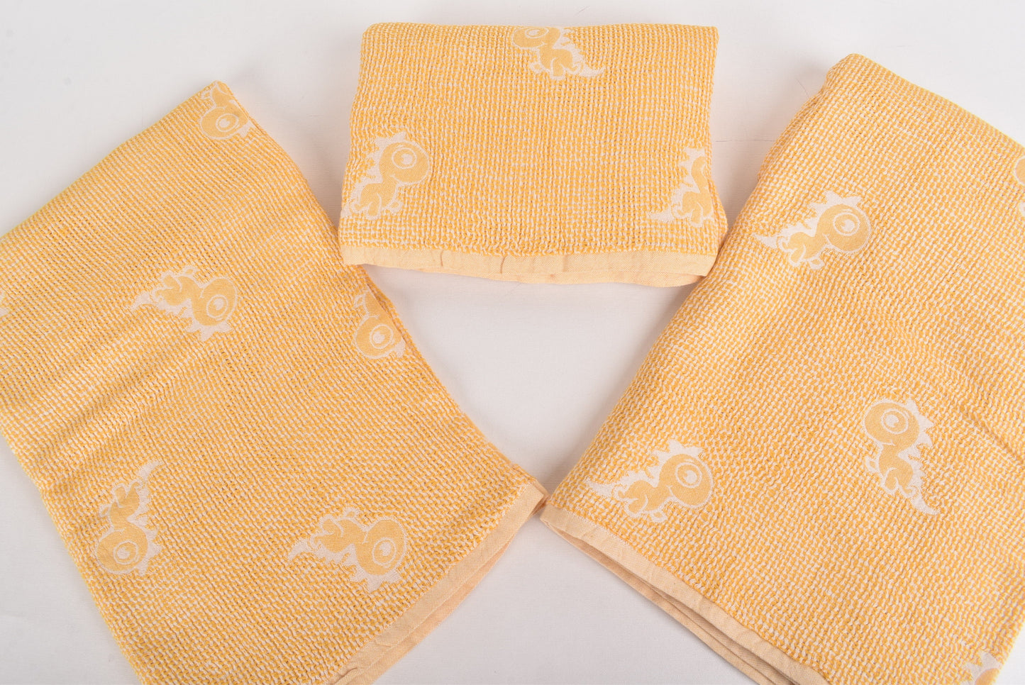 Large Towel, Mustard Baby Blanket, Organic Cotton Baby Blanket, Dinosaur Blanket, 48x50 Inches Woven Blanket, Couch Blanket, Turkey Throw