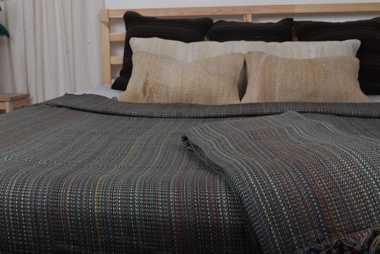 Decken als Bio-Hochzeitsgeschenk, Wohndecke, Khakifarbene Decke, Bunte Decke, 221 x 226 cm Decke als Gastgeschenk zur Hochzeit