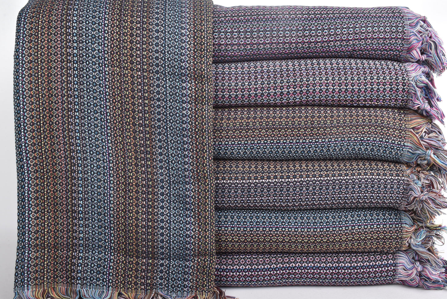 Cotton Sofa Blanket, Home Decor Blanket, Black Blanket, Colorful Throw, 87x89 Inches Oriental Bedspread, Beach Blanket, Curtain Throw