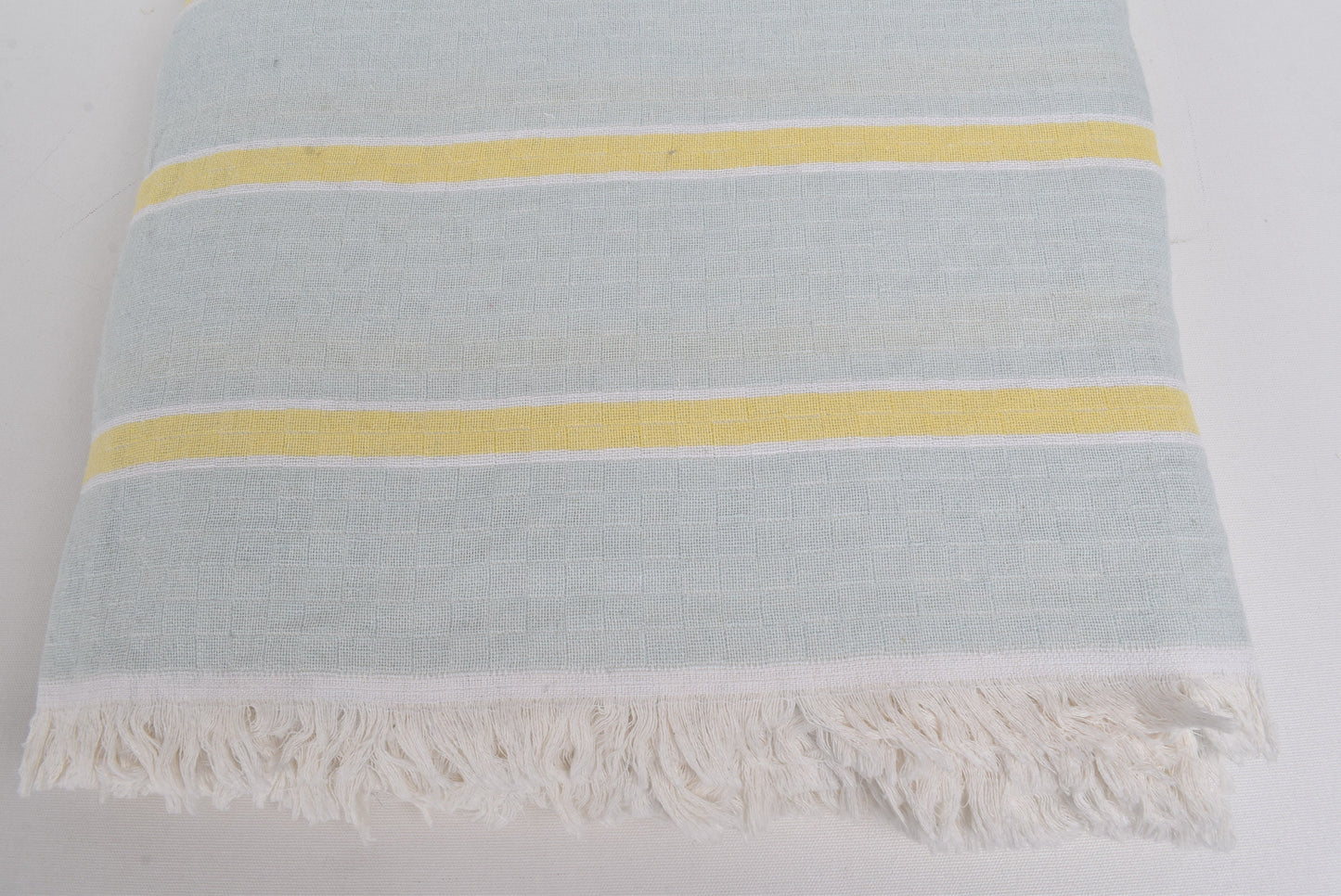 Custom Blanket, Large Organic Turkish Towel, Mint-Yellow Blanket, Striped Blanket, 83x95 Inches Blanket, Camping Blanket, Decorative Blanket