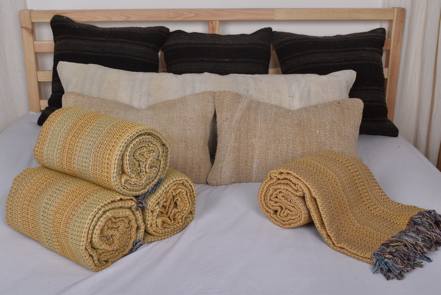 Wholesale Couch Throw, Organic Cotton Mustard Throw, Colorful Blanket, 87x89 Inches Blanket, Couch Blanket, King Size Throw, Warm Blanket