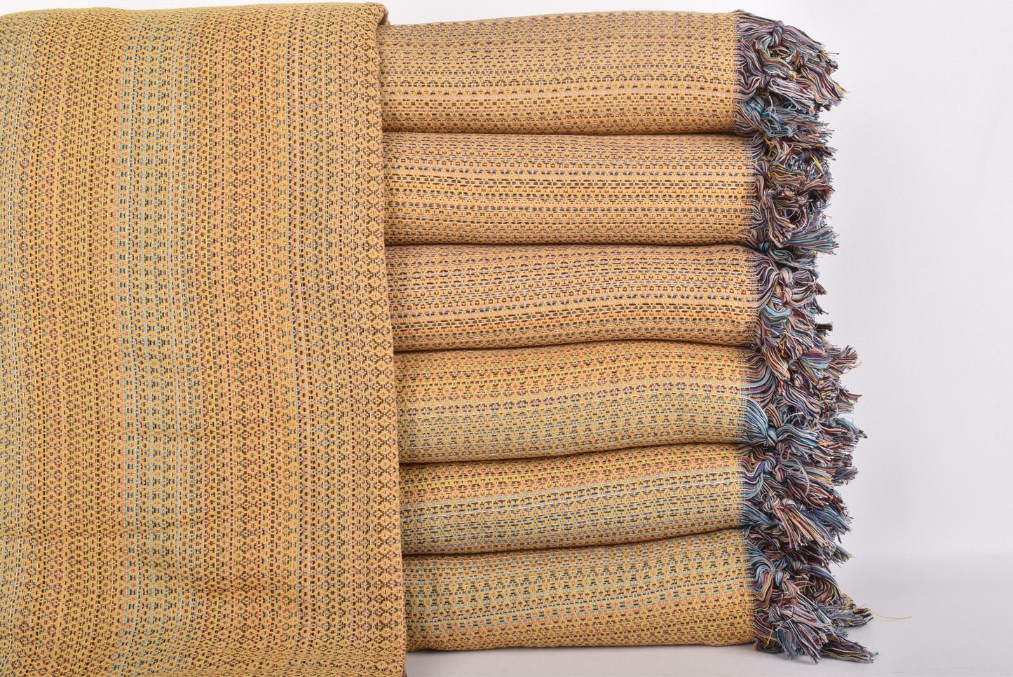 Wholesale Couch Throw, Organic Cotton Mustard Throw, Colorful Blanket, 87x89 Inches Blanket, Couch Blanket, King Size Throw, Warm Blanket