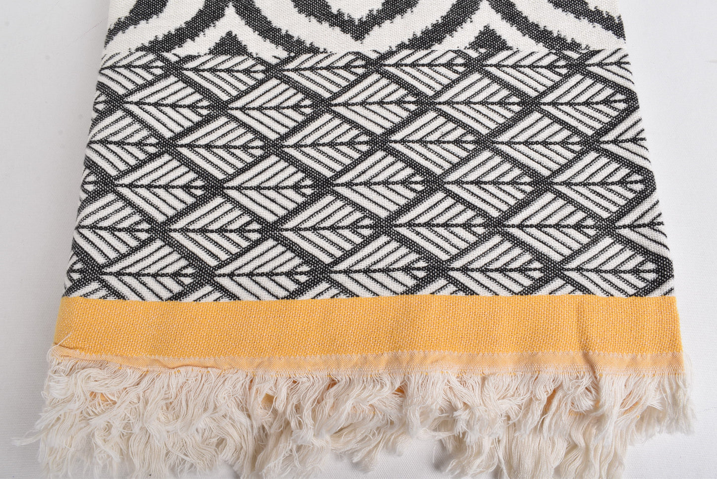 Turkish Throw Blanket, Black-Mustard Throw, Diamond Design Throw, 50x67 Inches Designer Bedspread, Decor Throw, Warm Blanket