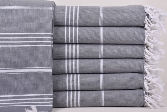 Großes Handtuch, Sofadecke, Grauer Überwurf, Gestreifter Überwurf, 63x91 Zoll Duschvorhang, Strandüberwurf, Bettdecke, King-Size-Decke