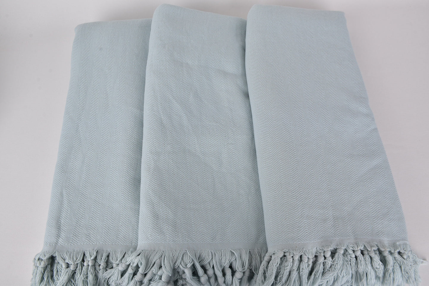 Turkish Bedspread, Bedcover, Mint Throw, Chevron Stonewashed Blanket, 87x69 Inches Woven Blanket, Organic Blanket