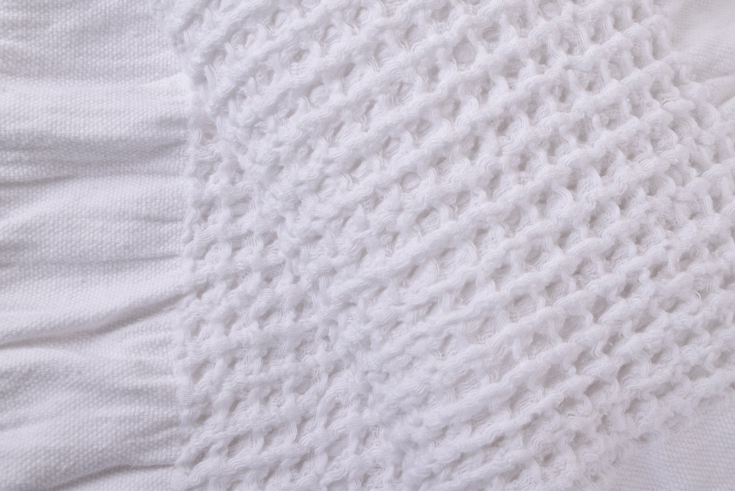 Wedding Gift Blankets, Large Towel, White Throw, Quenn Size Waffle Throw, 87x95 Inches Bohemian Bed Cover, Picnic Blanket, Oversize Throw